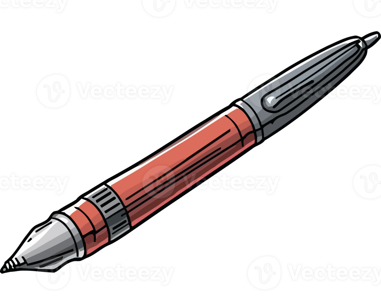 A red pen with a black background png