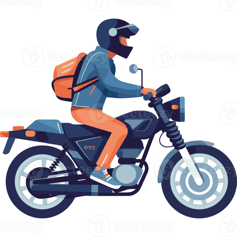 A man riding a motorcycle on a black background png