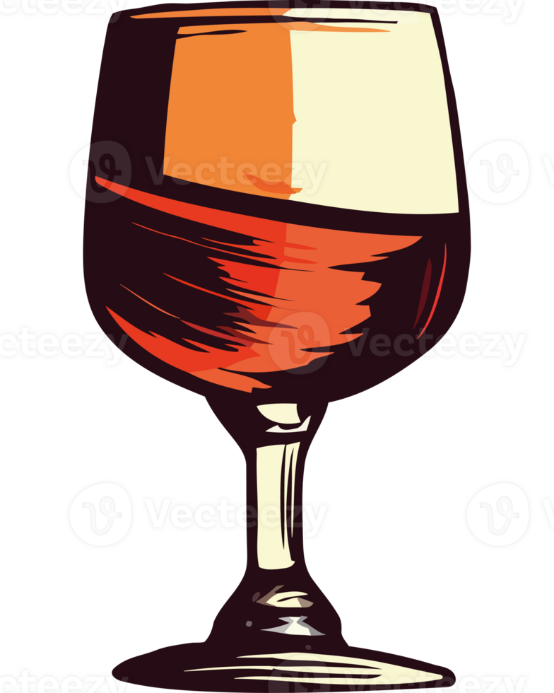 A glass of wine on a black background png