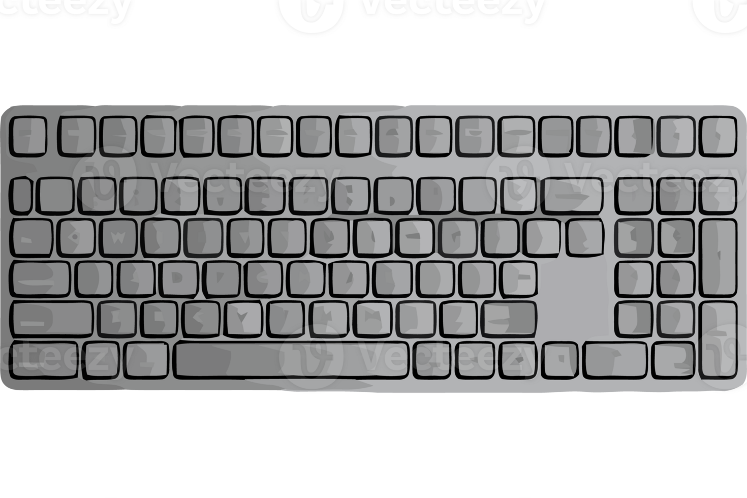 A computer keyboard is shown on a black background png