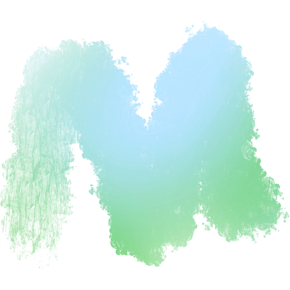 Stunning Green Gradient Brush Strokes Blending Into Bold Textured Grunge Marks png