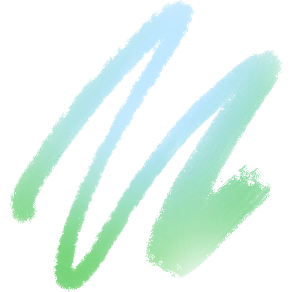 Stunning Green Gradient Brush Strokes Blending Into Raw Rough Grunge Inspired Marks png