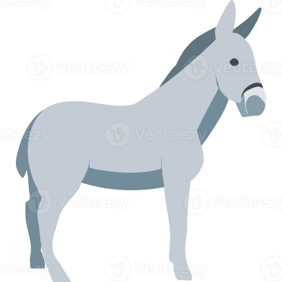A donkey is standing in front of a black background png