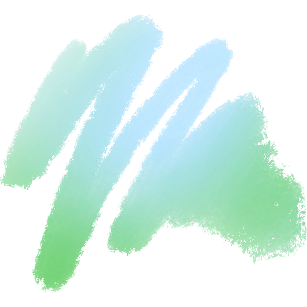Beautiful Green Gradient Brush Strokes Blending Into Bold Rough Grunge Effects png
