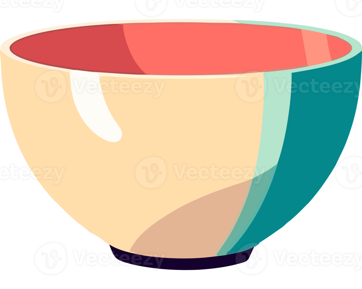 A colorful bowl with a black background png