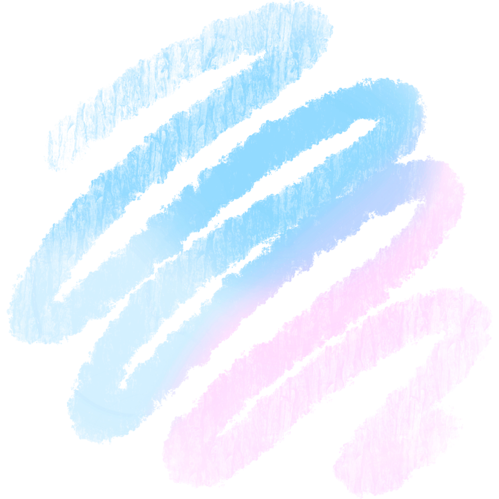 Rugged Pink Blue Gradient Strokes Blending Into Raw Hand Drawn Grunge Effects png