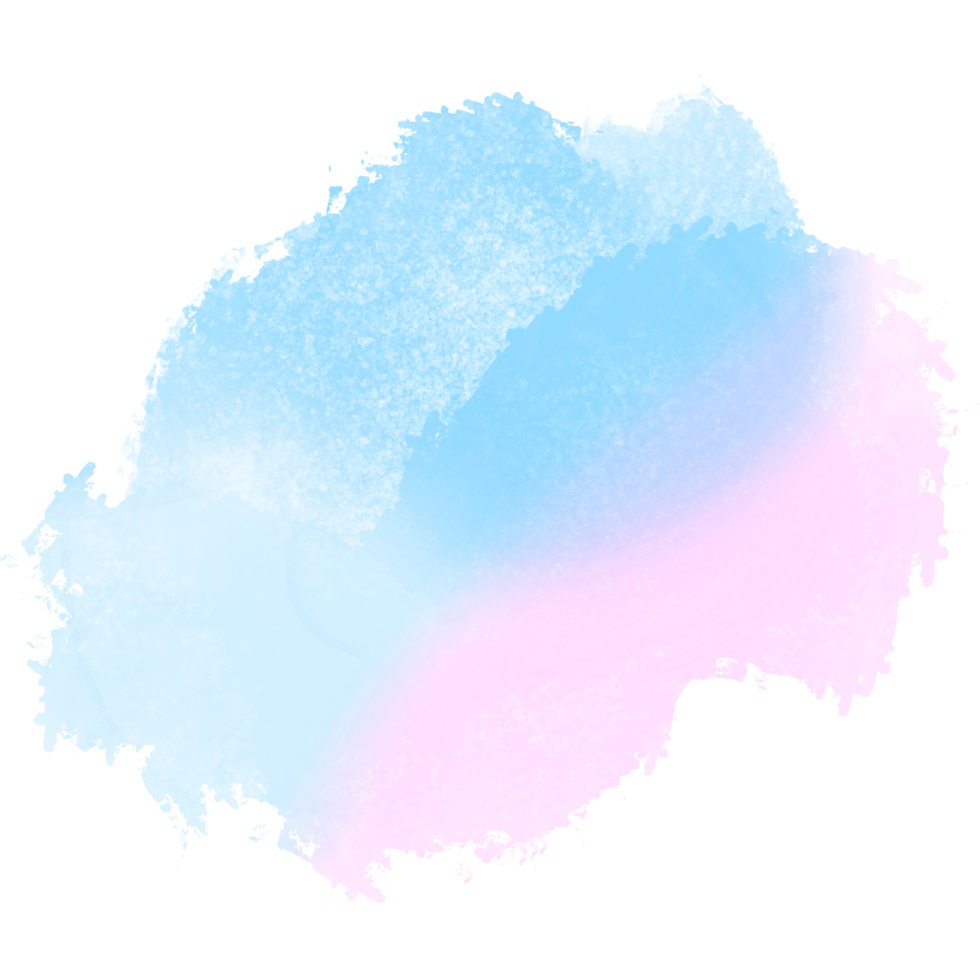 Hand Drawn Pink And Blue Gradient Brush Strokes Merging Into Textured Grunge Finishes png