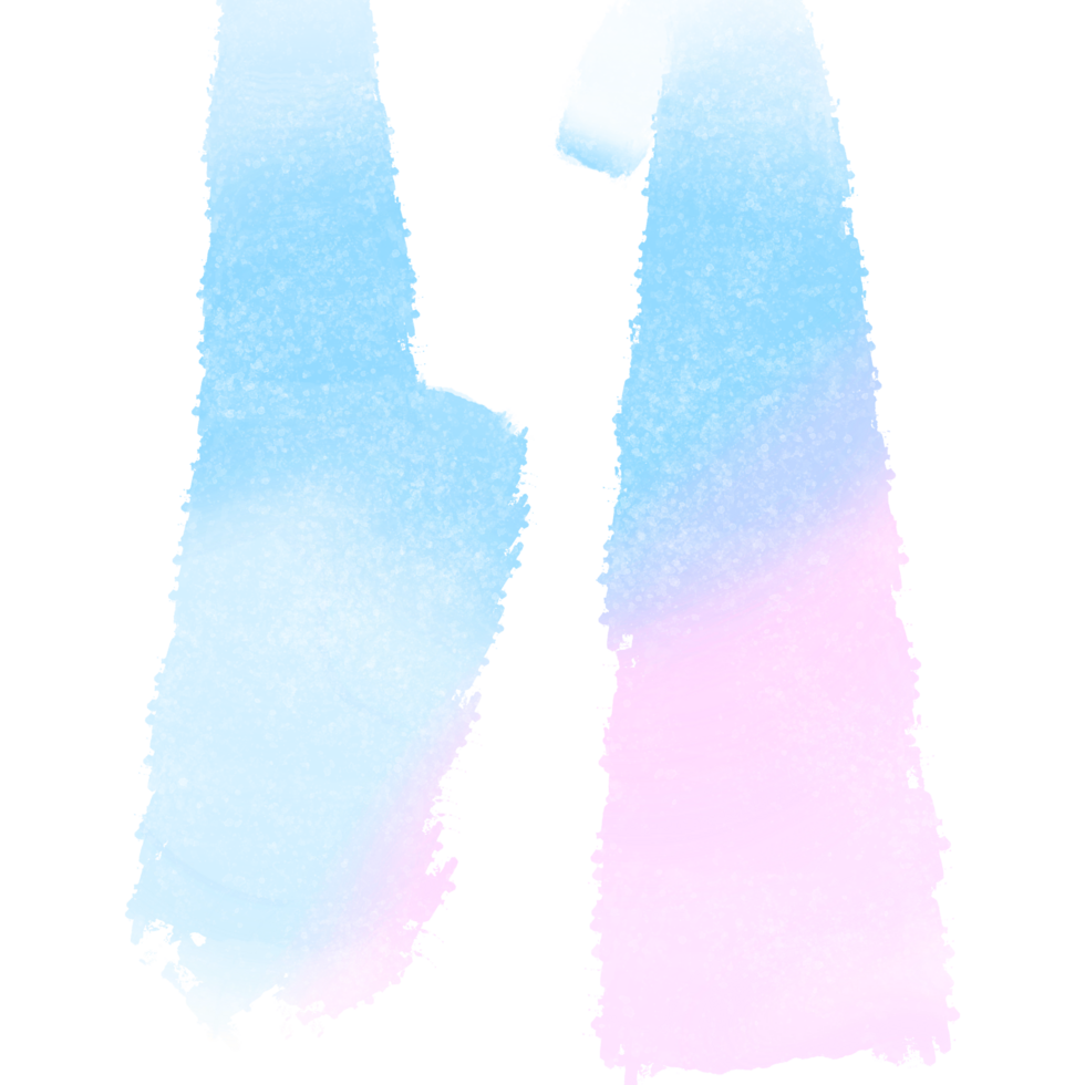 Rough Pink Blue Gradient Strokes Blending Into Hand Drawn Grunge Edges png