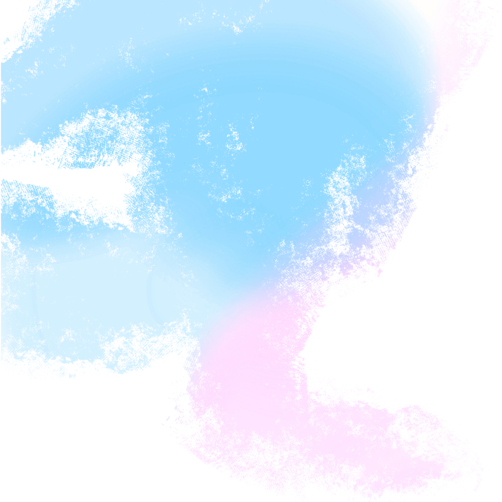 Hand Drawn Pink Blue Gradient Brush Strokes Fading Into Rugged Grunge Effects png