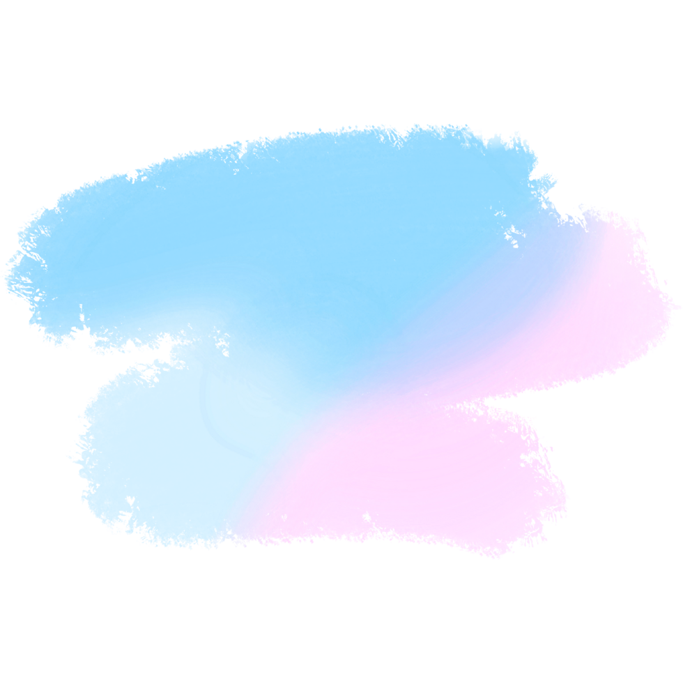 Pink And Blue Gradient Brush Strokes Blending Into Raw Hand Drawn Grunge Edges png