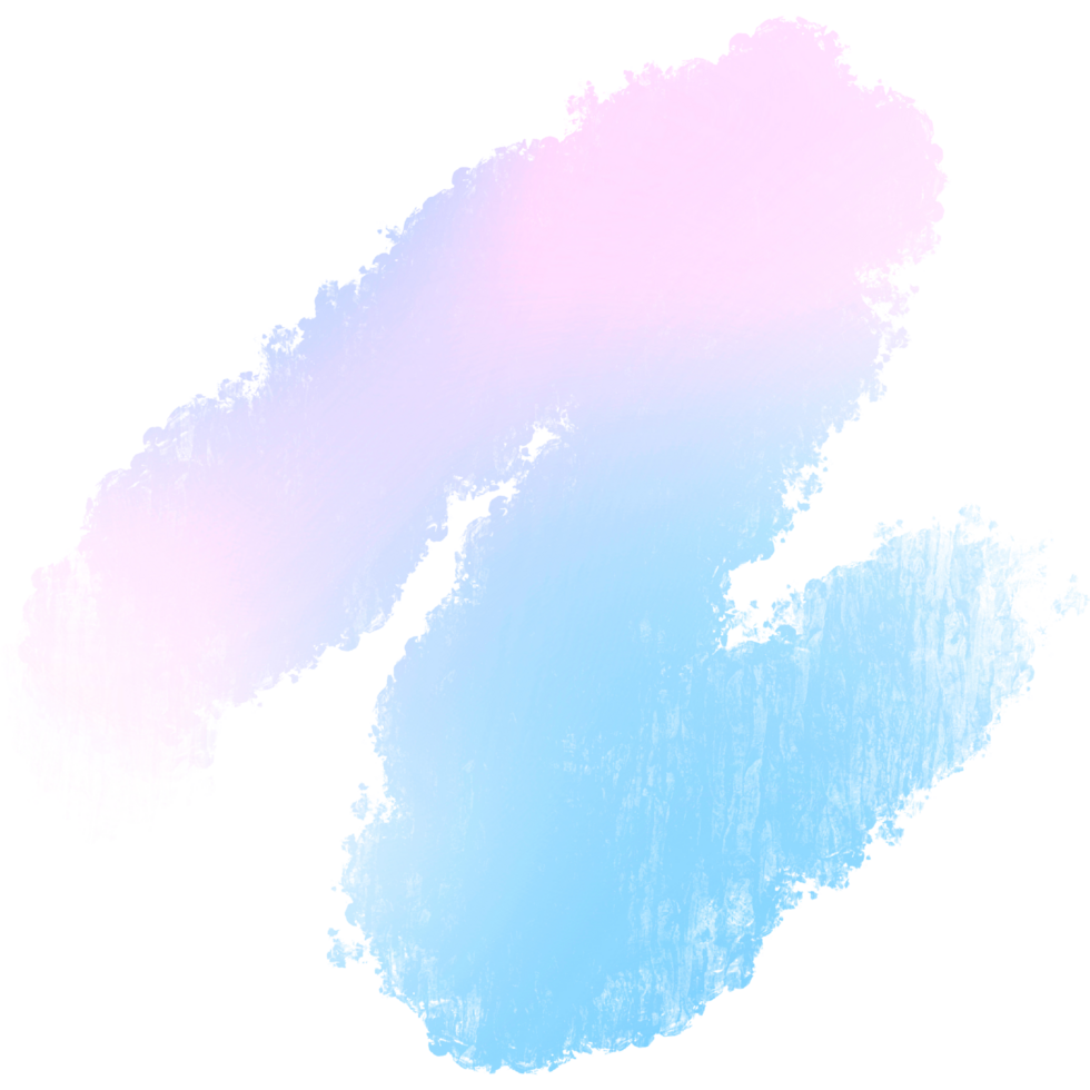 Hand Drawn Pink Blue Gradient Brush Strokes Blending Into Textured Rough Grunge Marks png