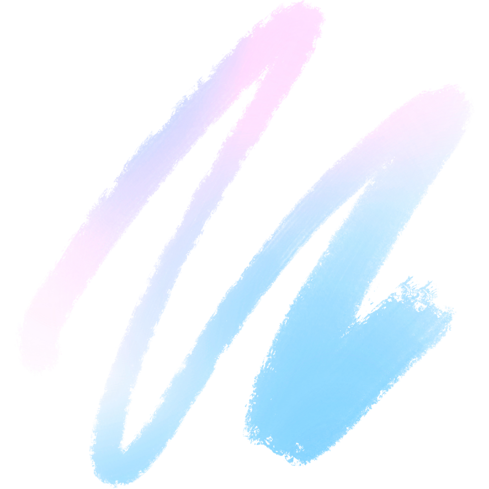 Hand Drawn Pink Blue Gradient Brush Strokes Fading Into Rugged Gritty Grunge Effects png