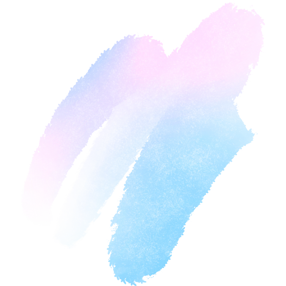 Pink Blue Gradient Brush Strokes Fading Into Textured Rugged Hand Drawn Grunge Edges png
