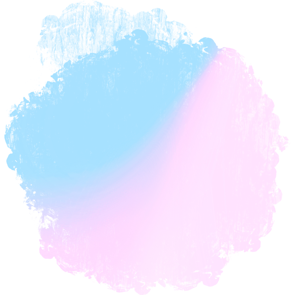 Pink Blue Gradient Brush Strokes With Textured Bold Hand Drawn Grunge Edges png