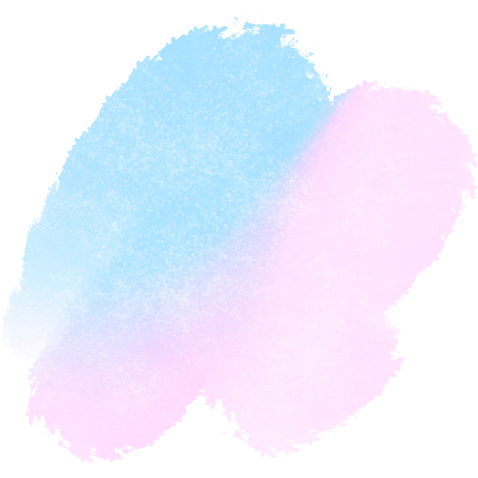 Pink Blue Gradient Brush Strokes With Textured Rough Hand Drawn Grunge Edges png