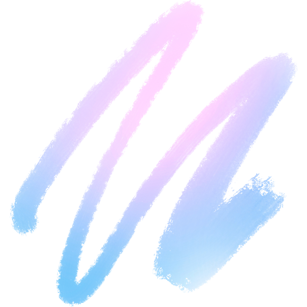 Soft Pink Blue Gradient Brush Strokes Blending Into Bold Raw Grunge Marks png