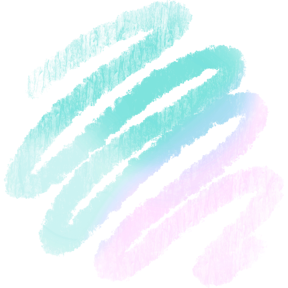 Rugged Green Pink Blue Gradient Strokes Blending Into Raw Hand Drawn Grunge Effects png