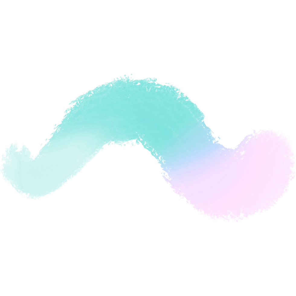 Soft Green Pink To Blue Gradient Strokes Blending Into Rugged Hand Drawn Grunge Edges png