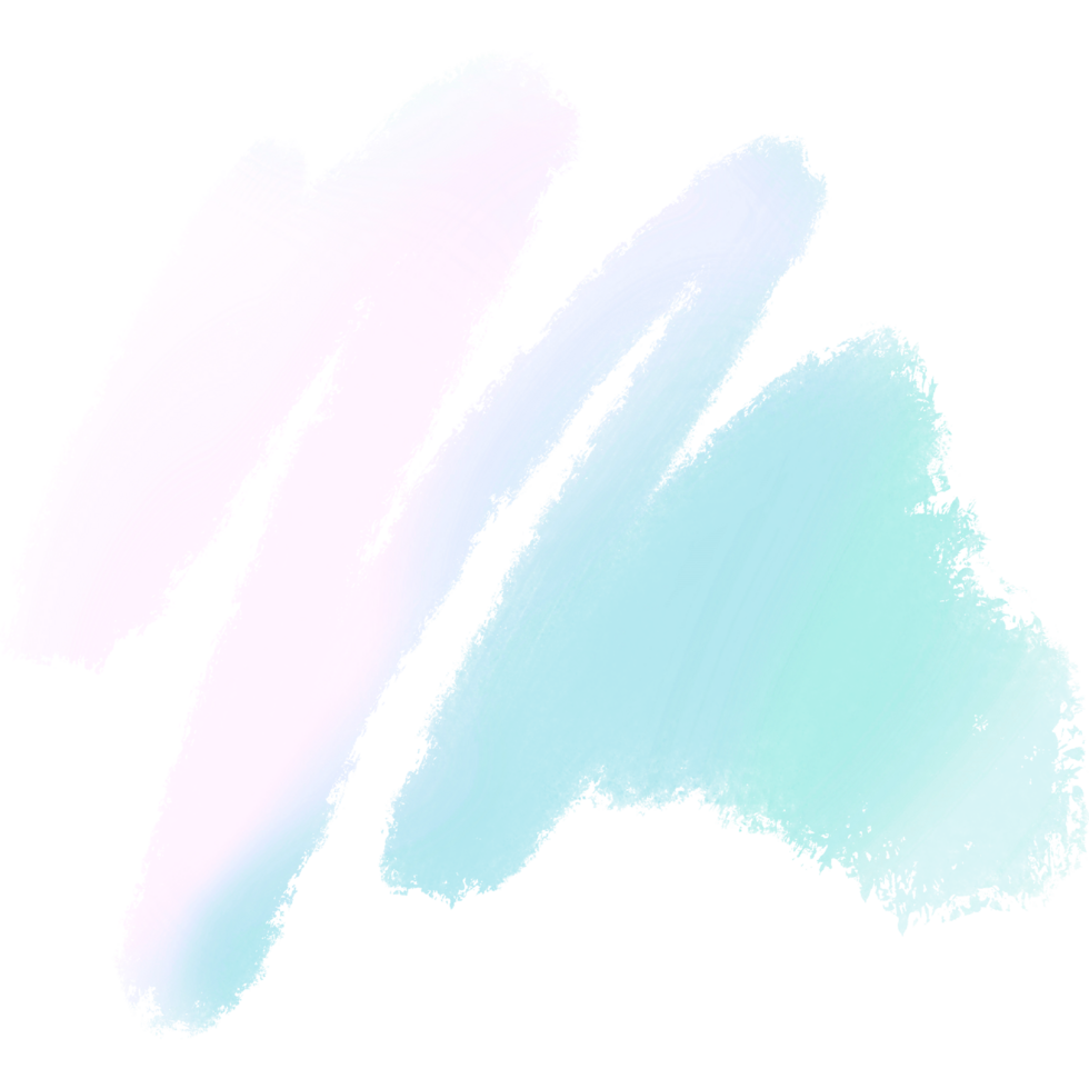 Soft Green Pink And Blue Gradient Brush Strokes With Rough Textured Hand Drawn Edges png