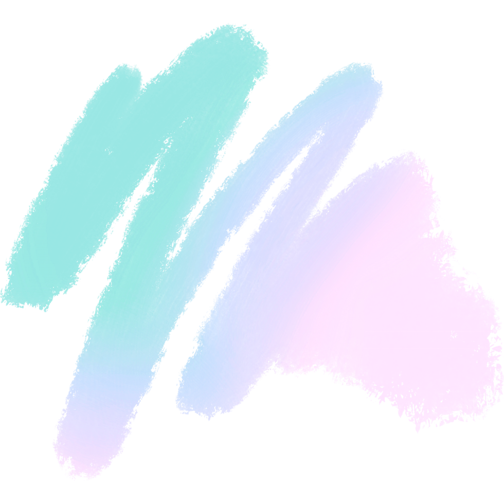 Hand Drawn Green Pink Blue Gradient Brush Strokes With Rugged Raw Grunge Effects png