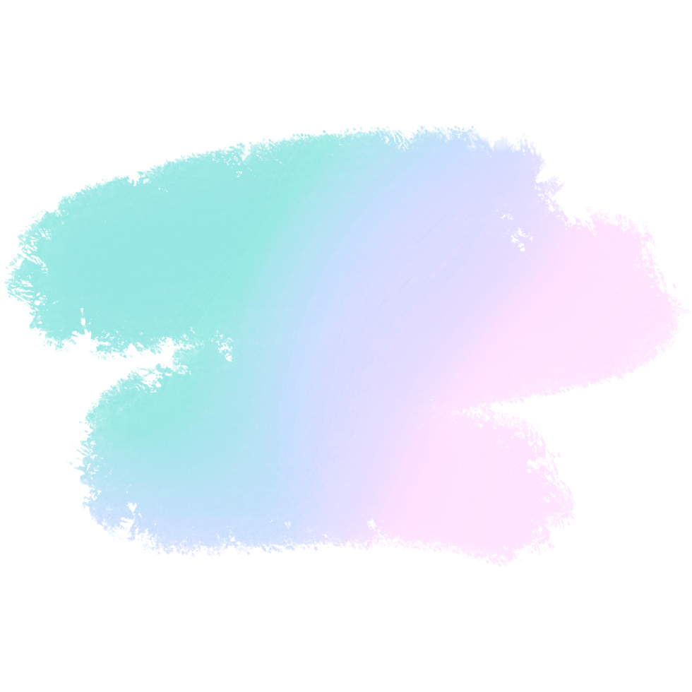 Green Pink Blue Gradient Brush Strokes With Textured Bold Hand Drawn Grunge Edges png