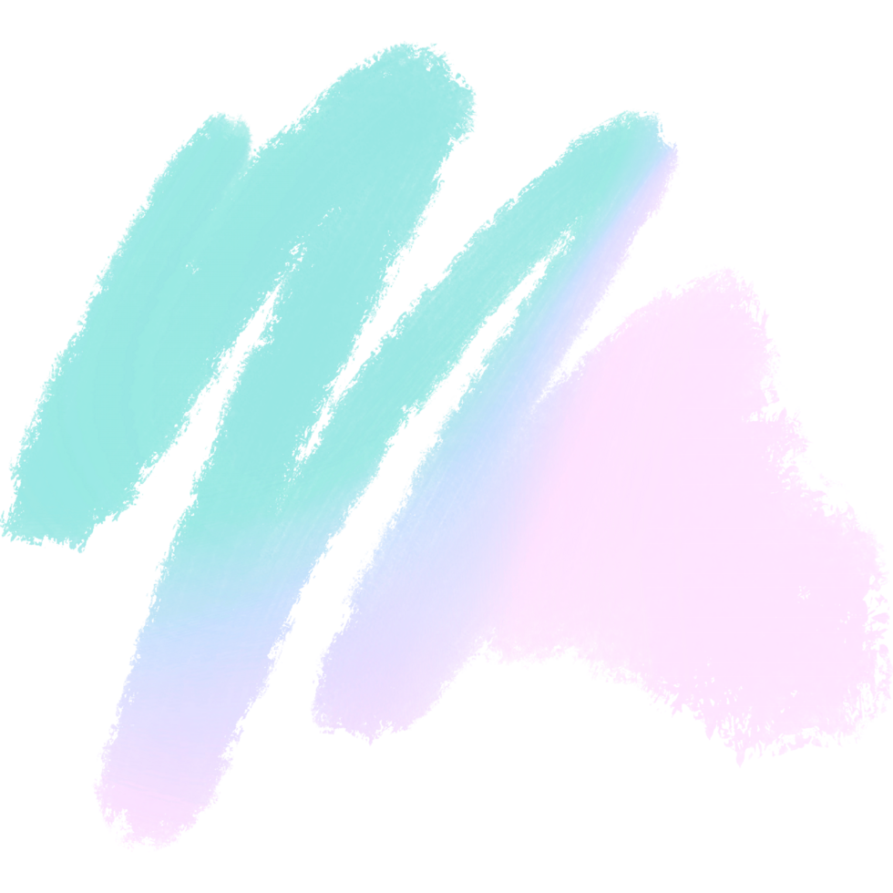 Hand Drawn Green Pink Blue Gradient Strokes Blending Into Rugged Rough Grunge Inspired Effects png
