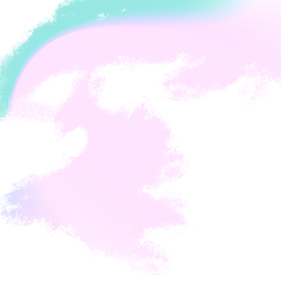 Gorgeous Green Pink Blue Gradient Brush Strokes Blending Into Soft Gritty Grunge Details png