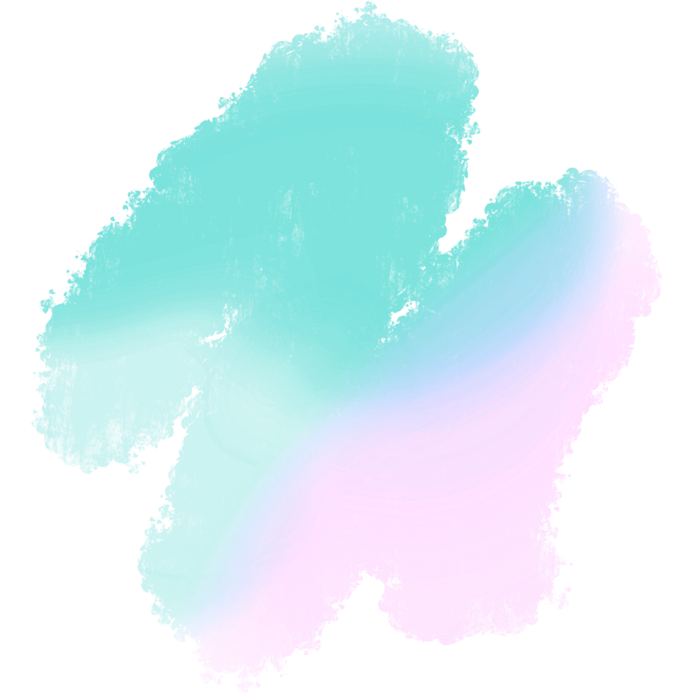 Hand Drawn Green Pink Blue Gradient Brush Strokes Blending Into Raw Textured Grunge Marks png
