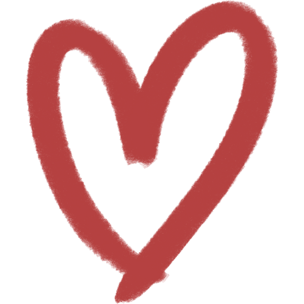 Light pink heart doodle expressing simplicity and sweetness png