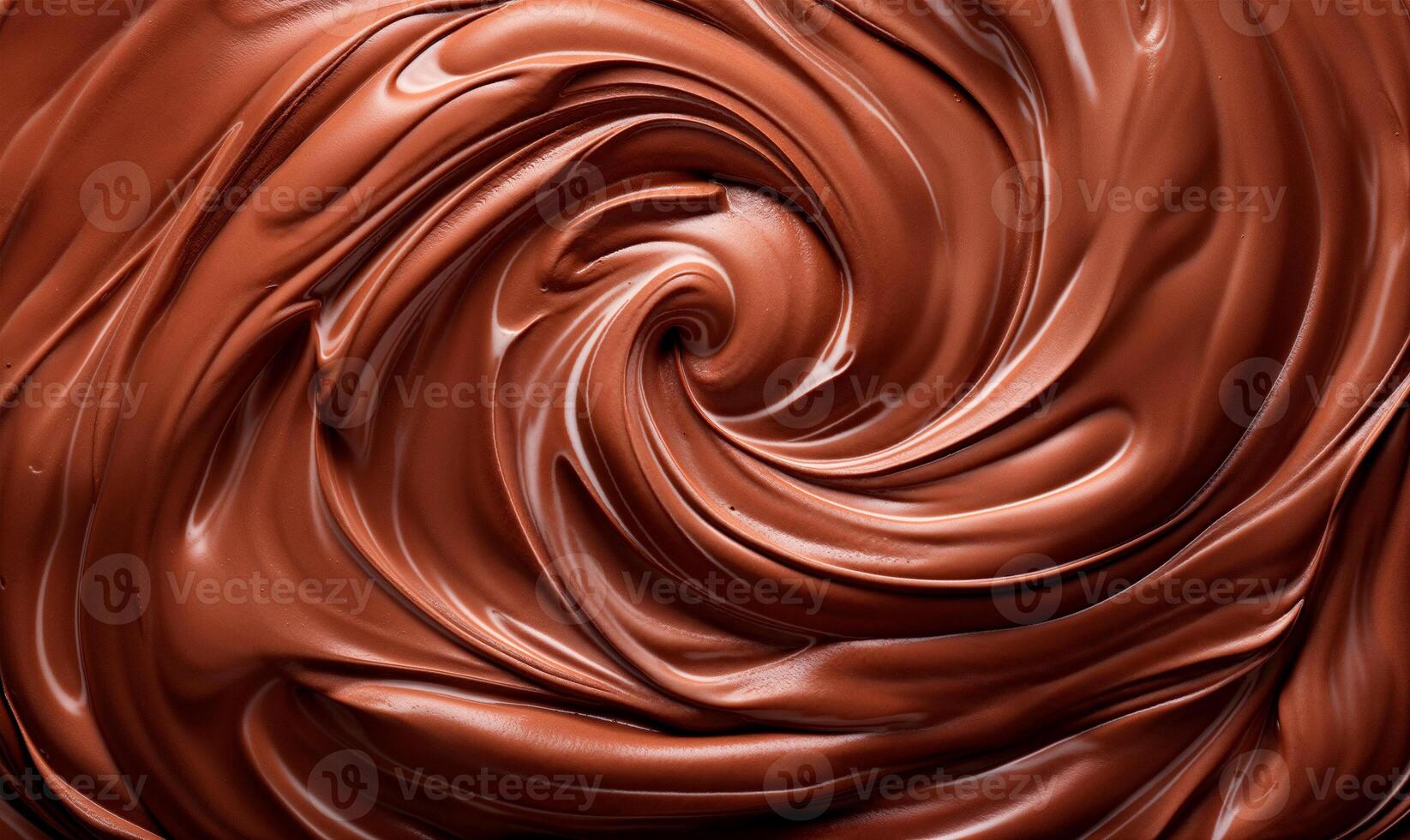 Hazelnut cream swirl texture, melted chocolate background photo