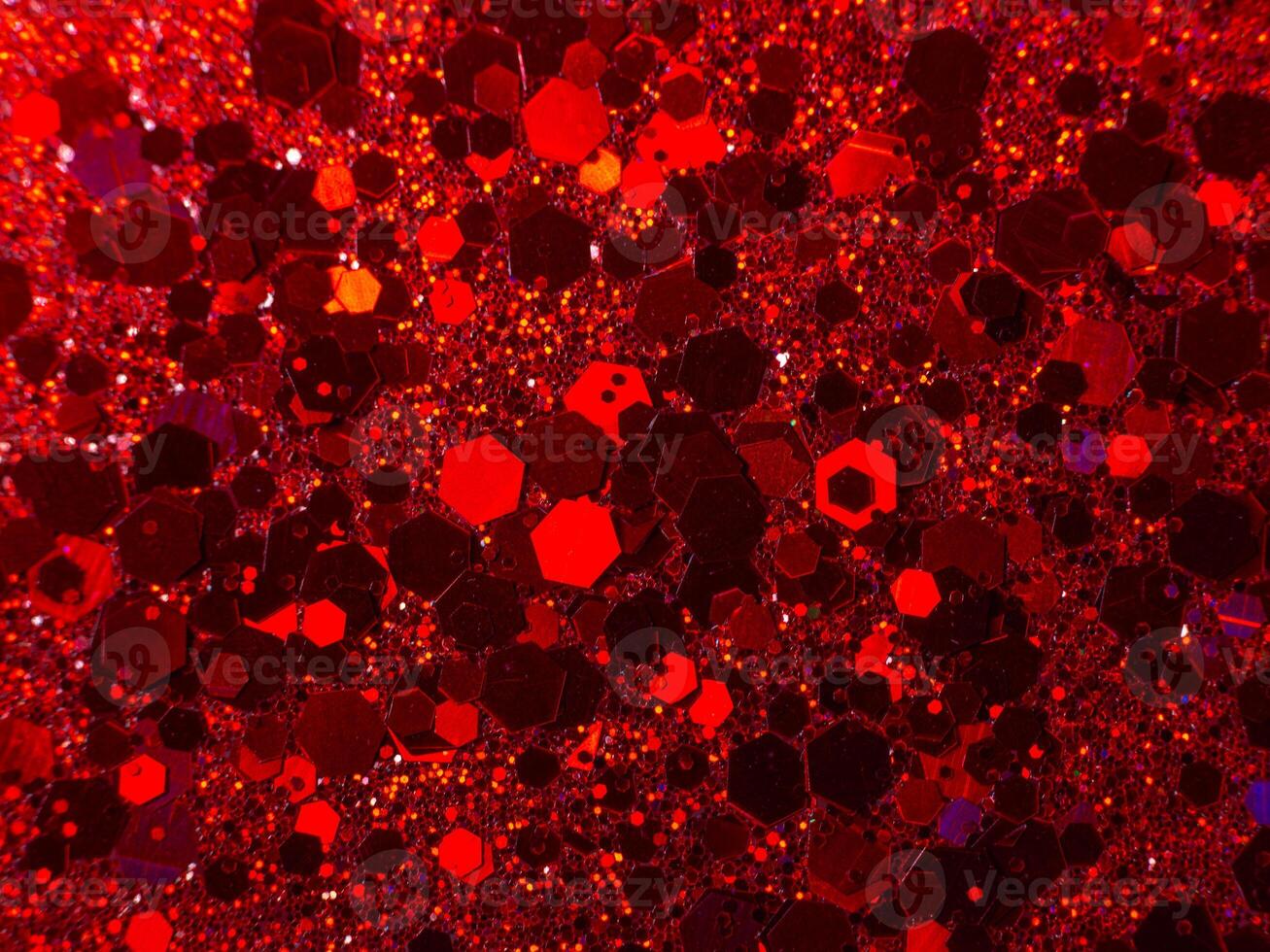 Macro dust of metallic pigment sparkling photo