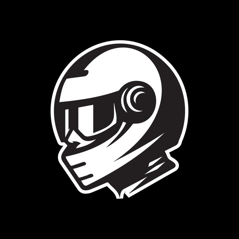 Motorcycle Rider Wearing Helmet Illustration vector