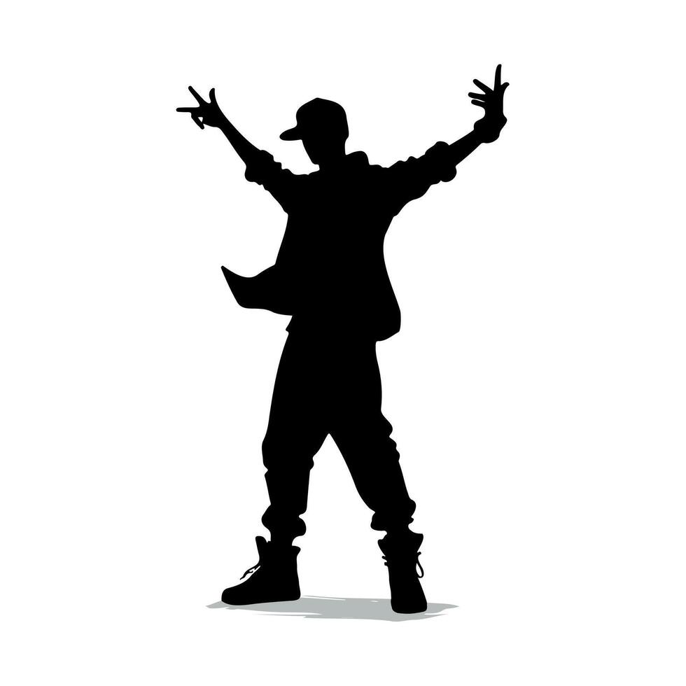 Hip Hop Dance Silhouette Illustration vector