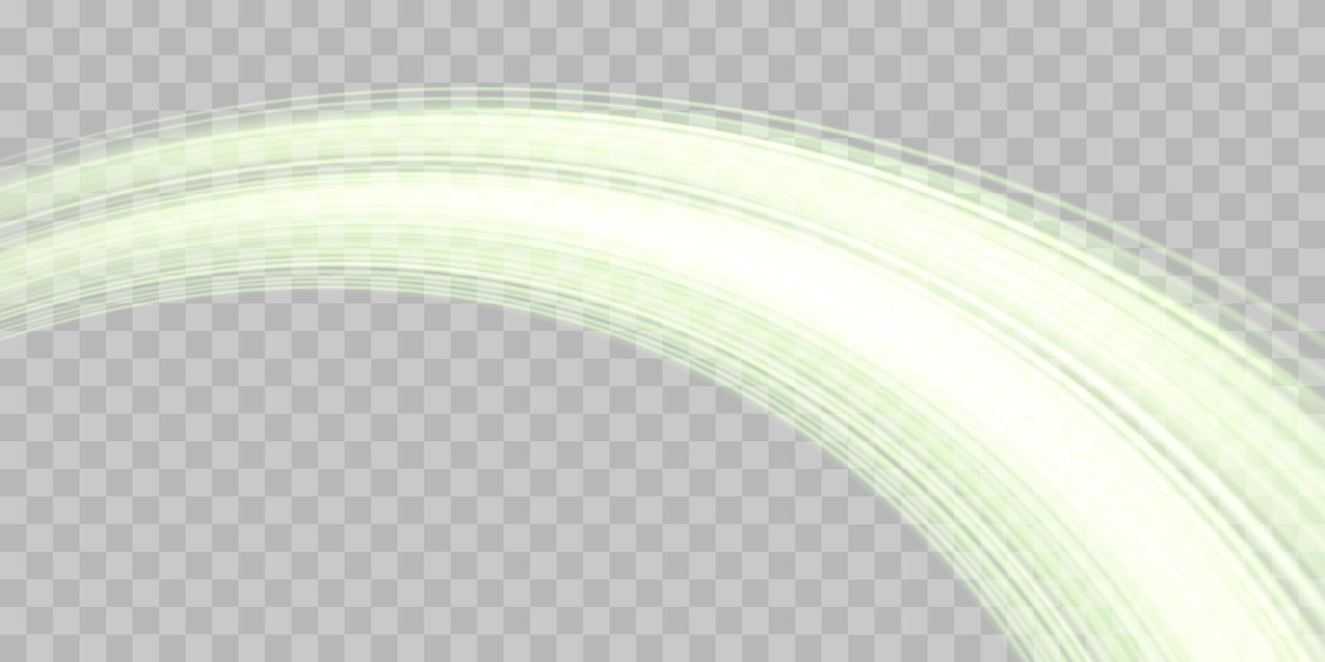 Speed rays, velocity light neon flow, zoom in motion effect, green glow speed lines, colorful light trails, stripes. vector
