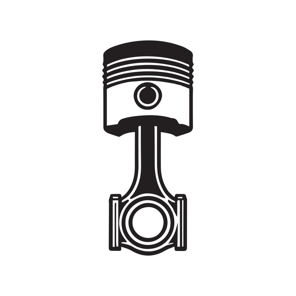 Piston icon illustration on white background vector