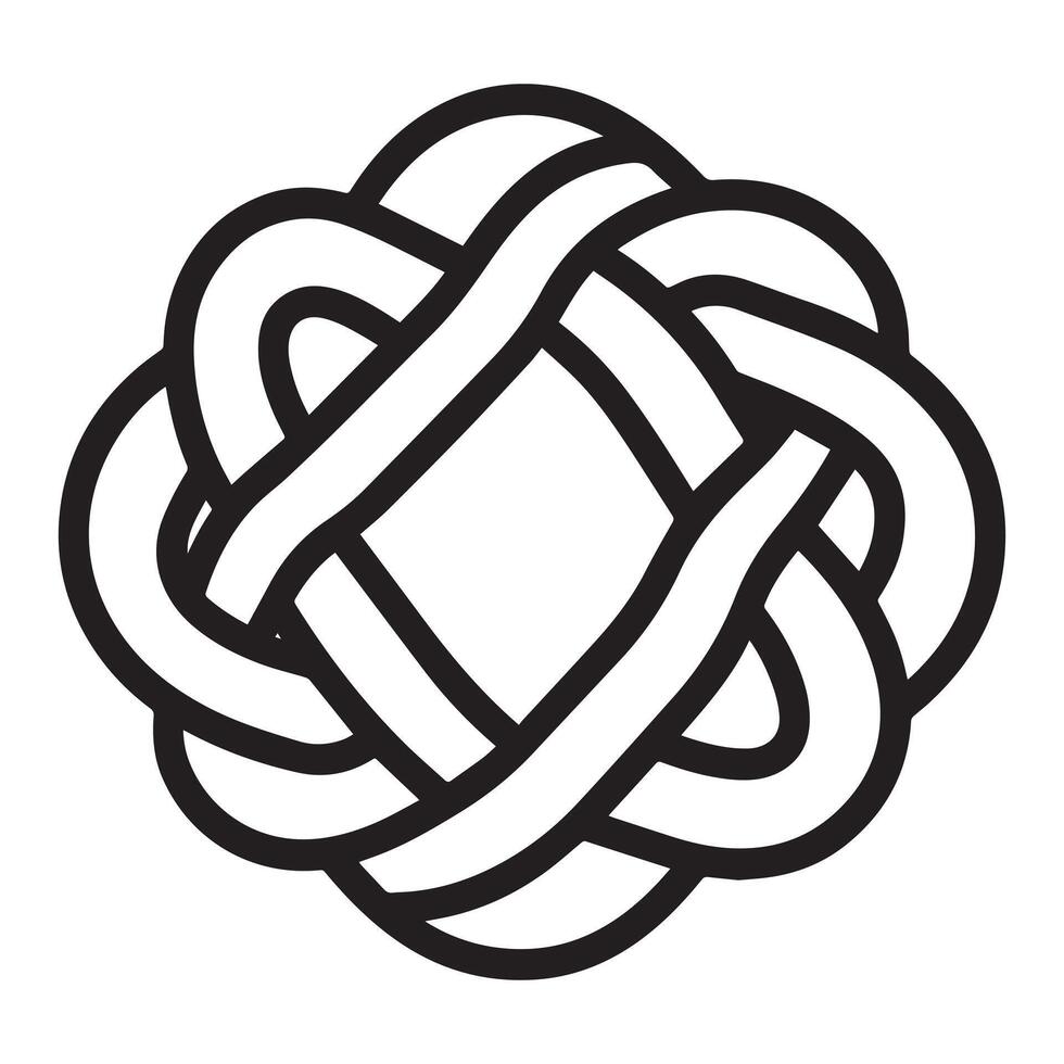 A black and white drawing of a knot vector