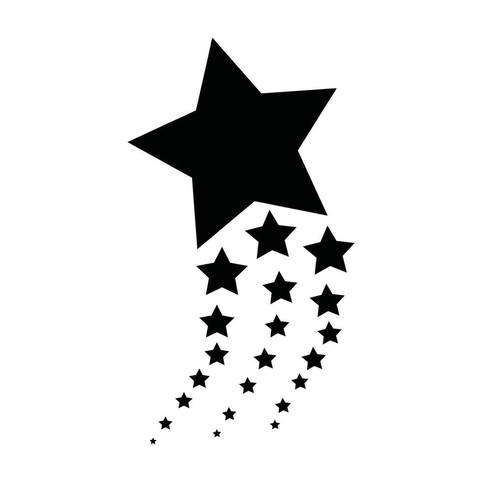 A black and white star with many stars vector
