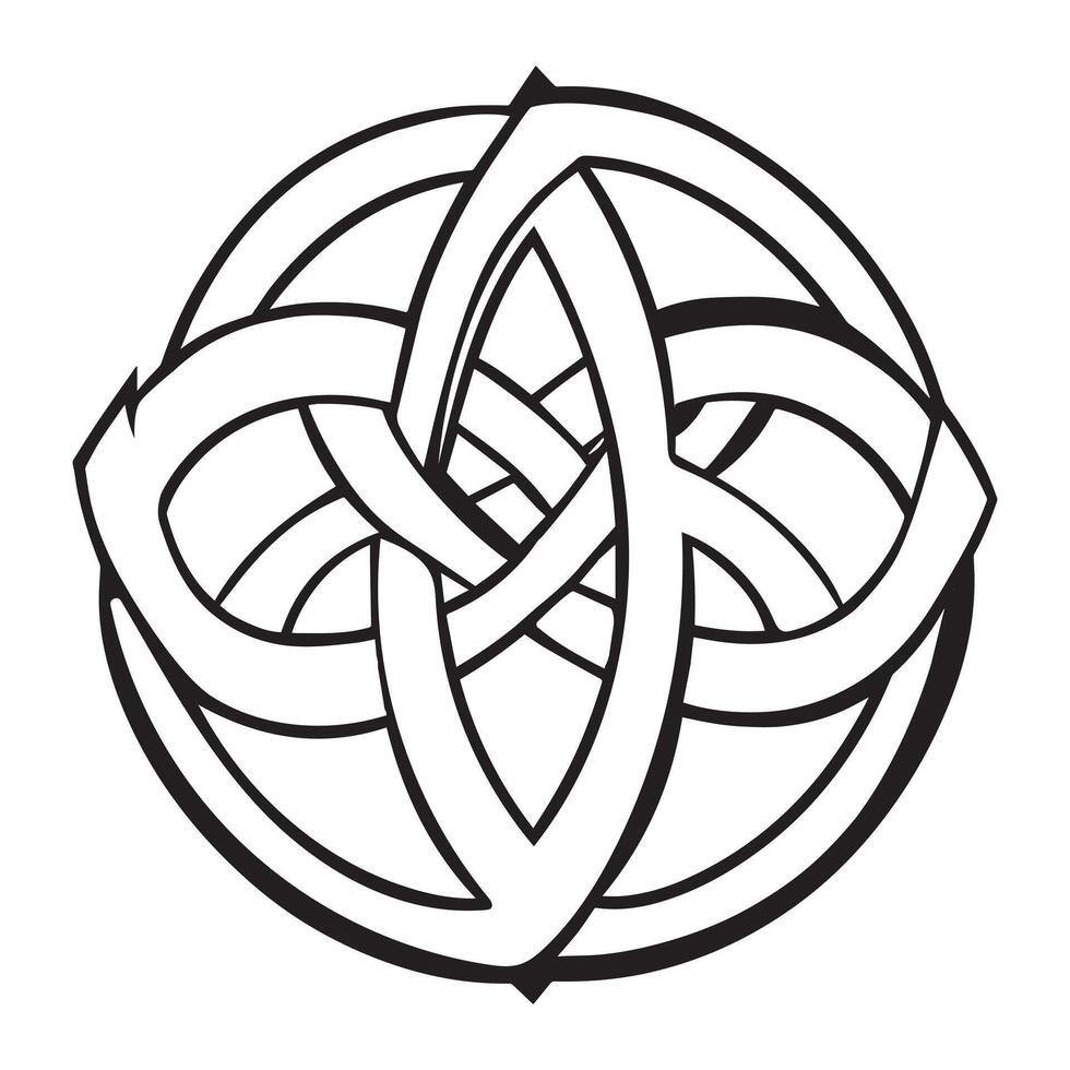 Celtic knot coloring pages vector