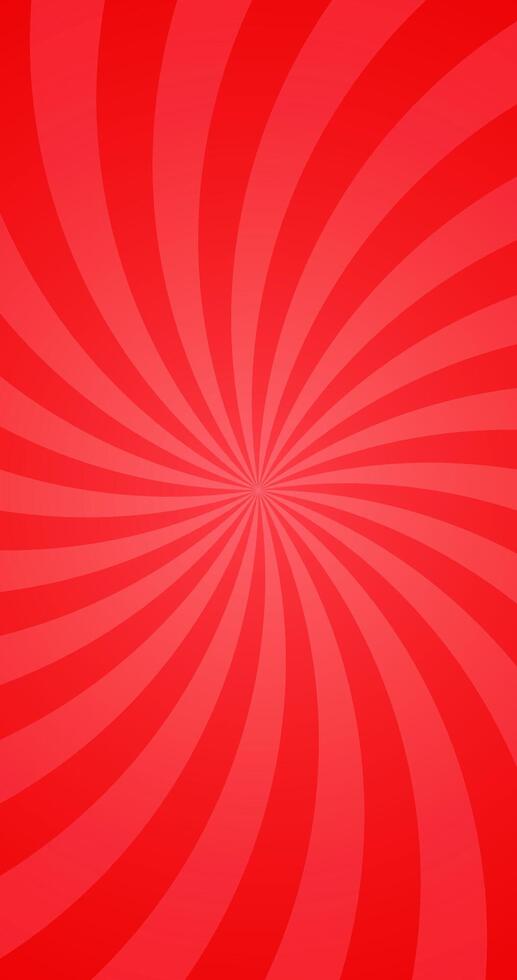 Simple Groovy Gradient Red Ray Explosion Effect In Blank Vertical Plain Background vector