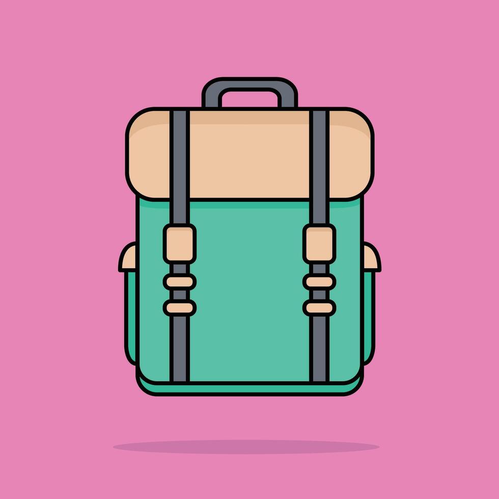 modern backpack with strap illustration vector