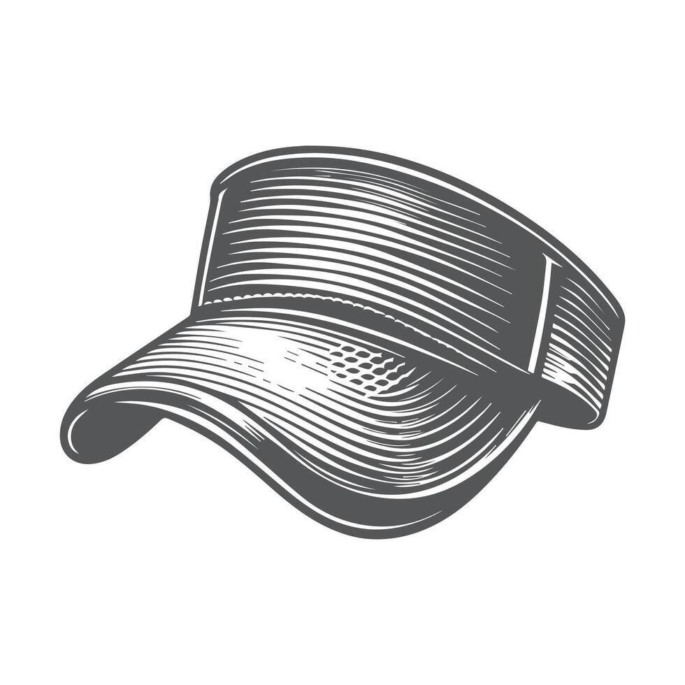 Classic Sportswear Baseball Cap with White Stripe Design vector