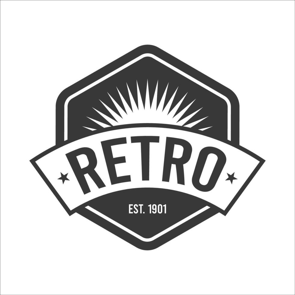 Vintage retro logo design template vector