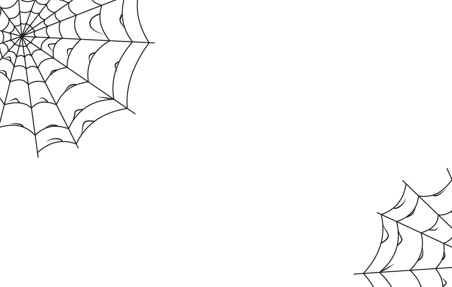spider web halloween frame banner vector