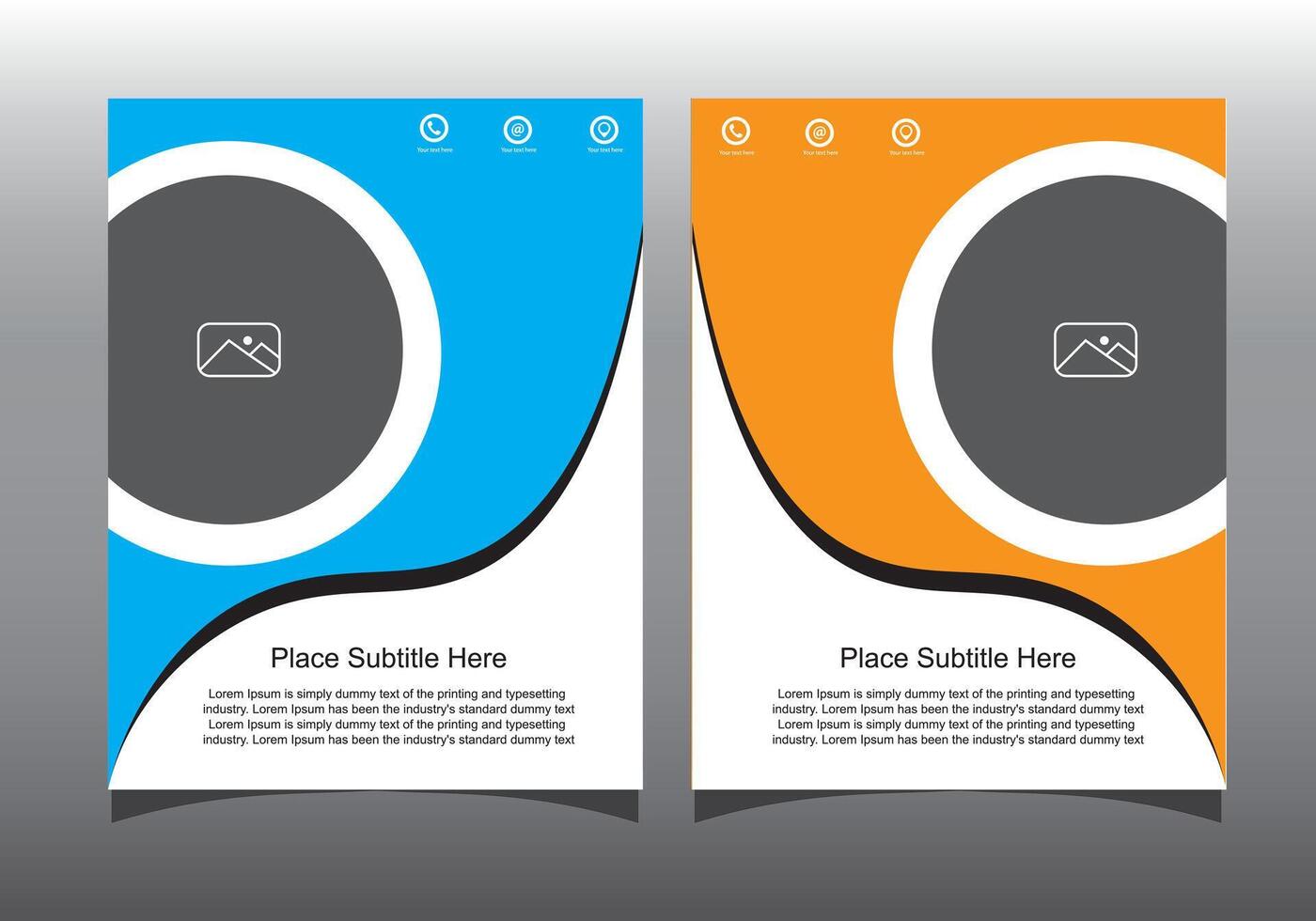 Flyer design template, simple Design vector