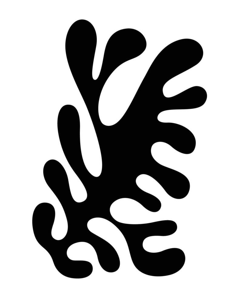abstract silhouette illustration of algae vector