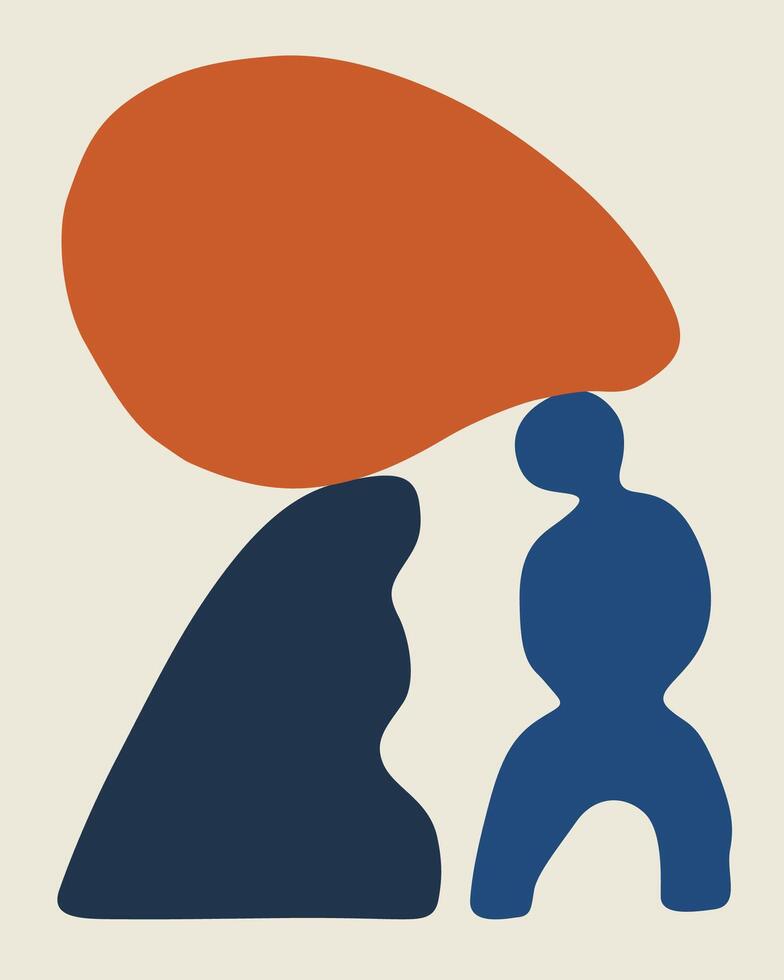 contemporary modern flat abstract icon vector