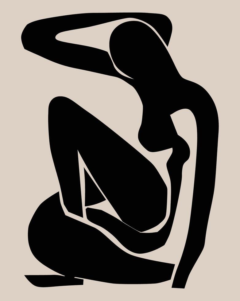 minimalist human shape silhouette vector