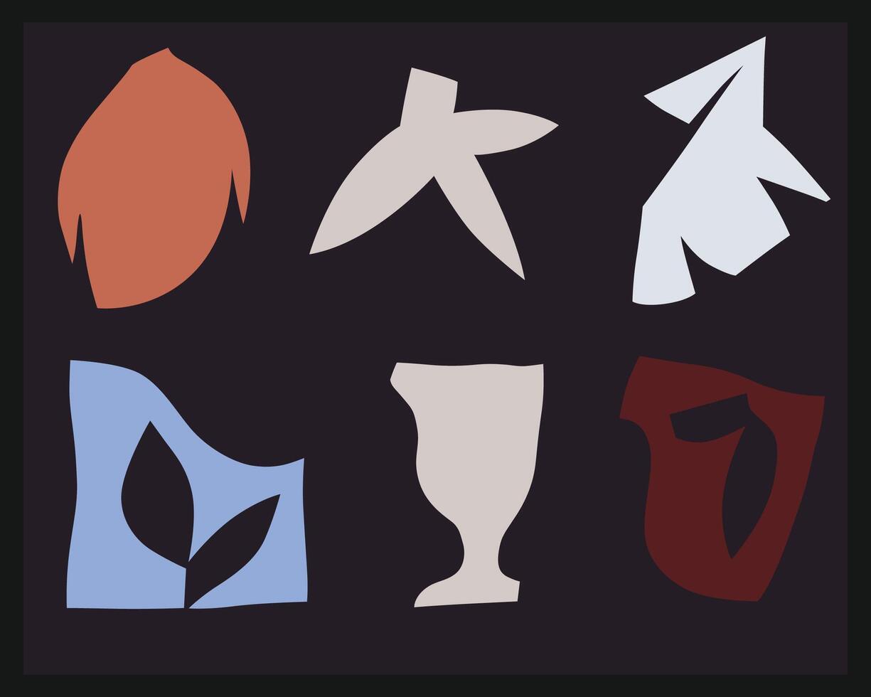 abstract silhouette shape nature components vector