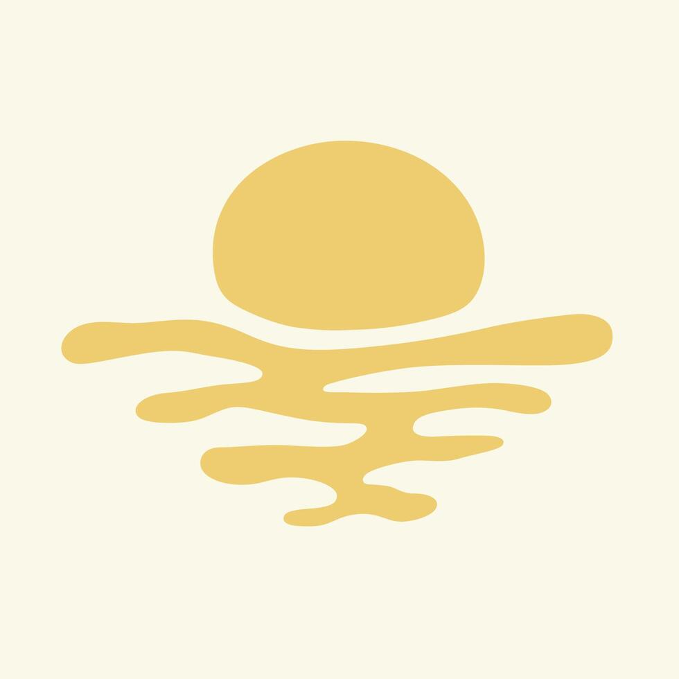 abstract logo beauty of sunset panorama vector