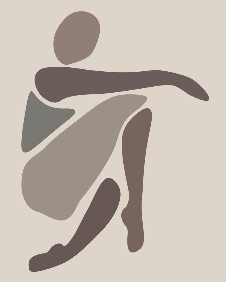 Abstract human shape icon in contemporary classic style vector